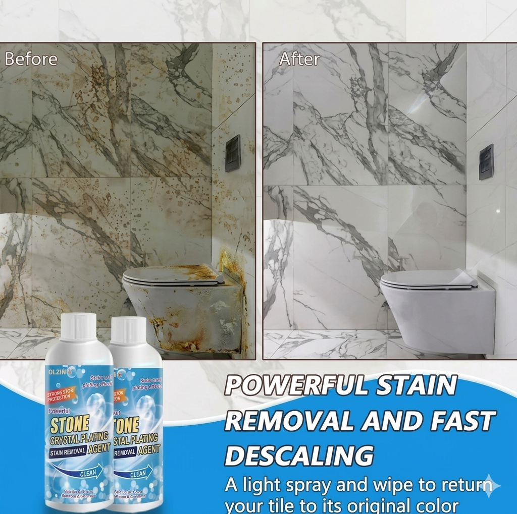 Stone Crystal Plating Agent 100ml | Multi-Surface Stone Stain Remover & Nano Coating