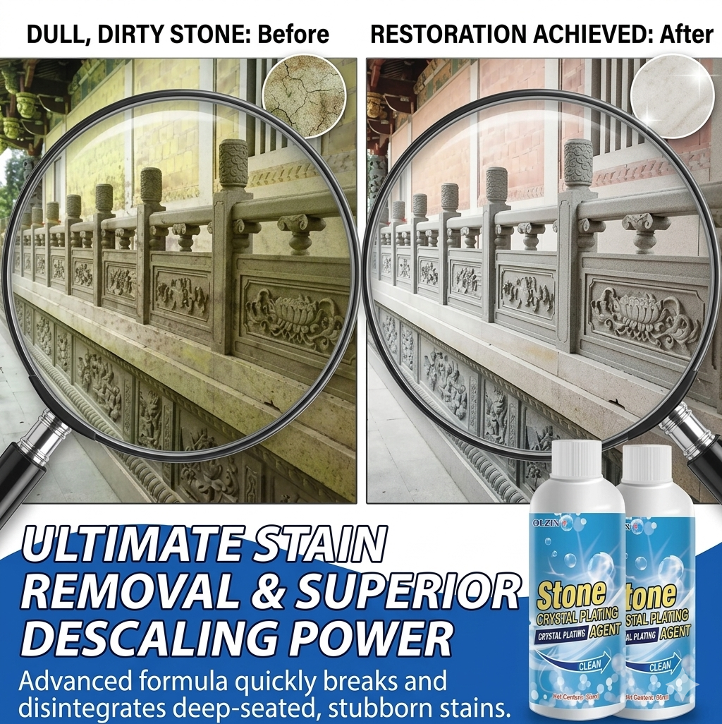 Stone Crystal Plating Agent 100ml | Multi-Surface Stone Stain Remover & Nano Coating