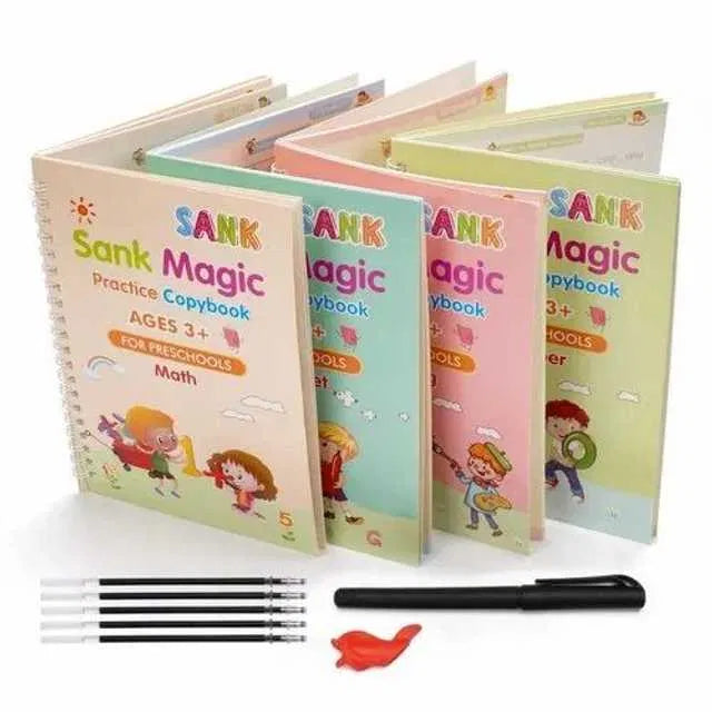 Reusable Magic Practice Copybook ( 4 BOOKS, 1 PEN, 1 GRIP, 10 REFILL ) Order Now at 50% OFF