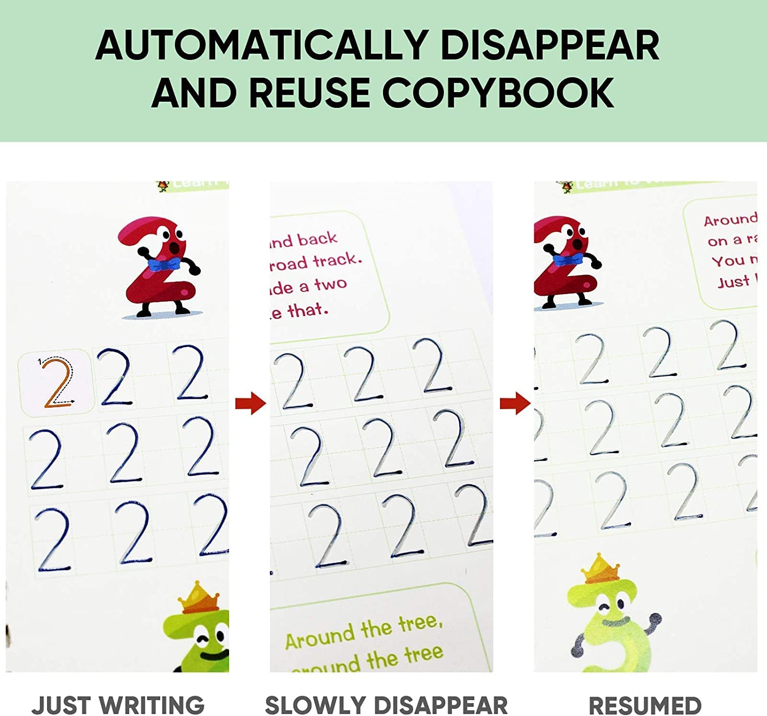 Sank Magic Practice Book for Kids (4 Books+10 Refills+1 Pen+1 Grip) ( Pack Of 2 )
